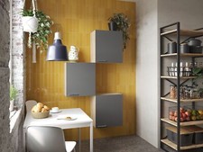 Armoire Murale Cuisine 3 Pièces 50 Cm Chêne Scié Gris Merle Respekta