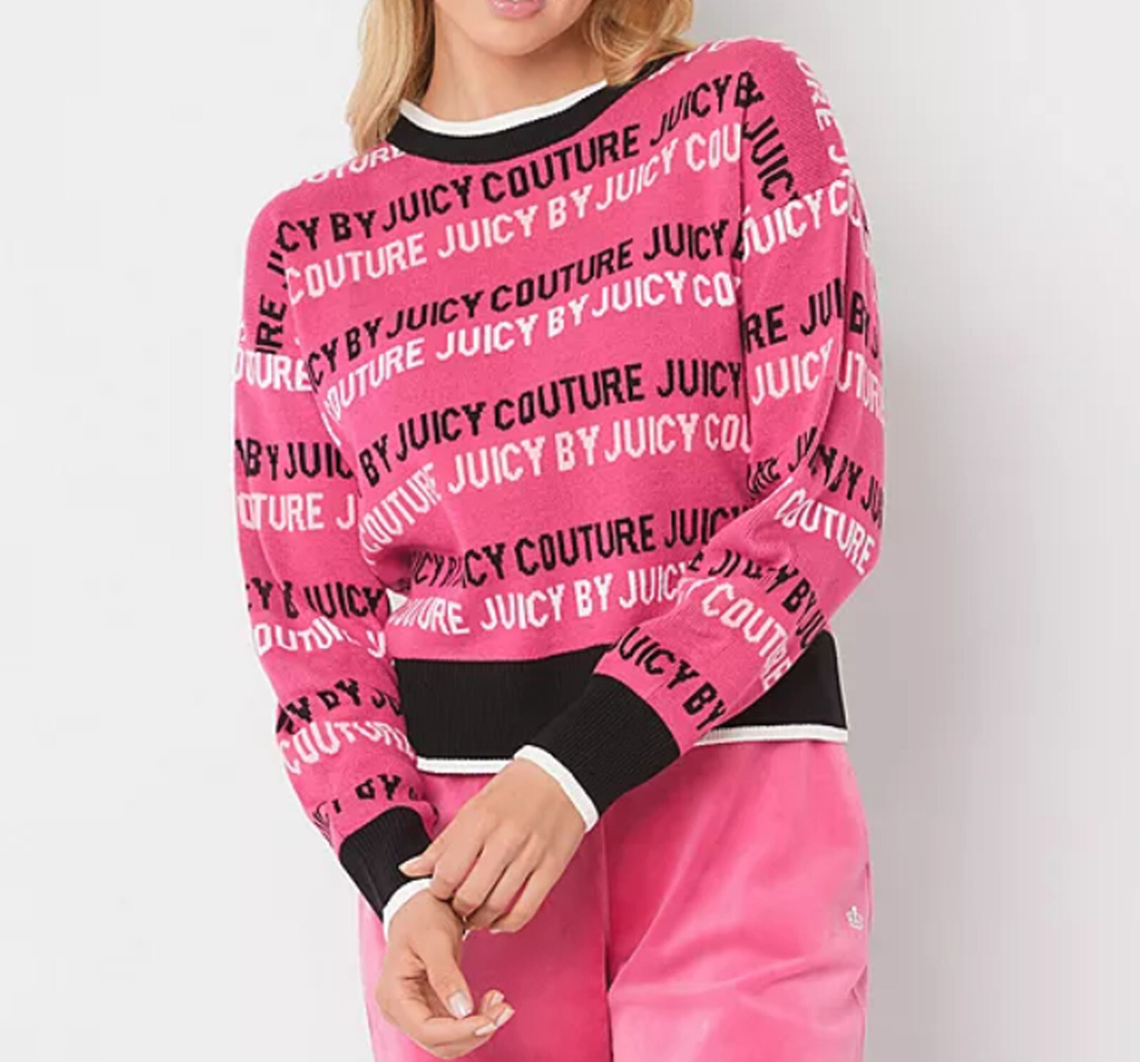 NEW - JUICY by Juicy Couture - Pink Logo Sweater - SZ XL | eBay