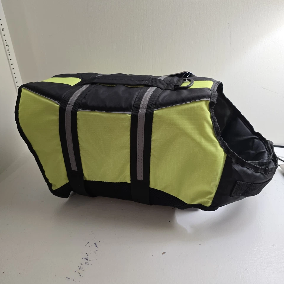 Nuevo Chaleco Salvavidas Perro Petco Talla GRANDE Verde y Negro 30-37 Pulgadas 76-94cm Foto 3 de 4