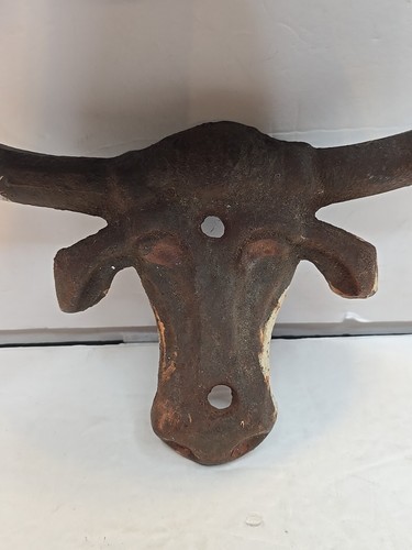 Cast Iron Bell Steer Cow Bull Head Dinner Western Farm Ranch Style Vintage - 第 2/11 張圖片