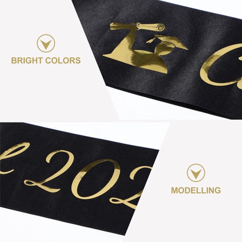 5 Pcs Gold Stamping Etiquette Belt Child Men and Women Graduation Sash - Picture 2 of 12