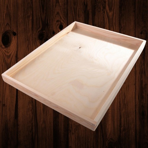 Large Slim Wooden Box Without Lid | 45 x 35 x 3 cm | Open Display Tray Platter - Picture 6 of 12