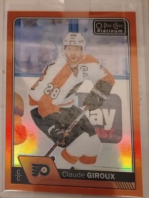 2016-17 O-Pee-Chee Platinum Rainbow Orange Claude Giroux #25/25 Bookend