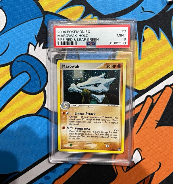 PSA 9 Marowak 7/112 Holo Rare EX FireRed & LeafGreen 2004 Pokemon English