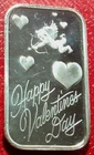 Happy Valentines Day Bar-Silvertowne Mint 1 Troy oz.999 Fine Silver