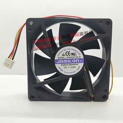 1 pc. JF0825S1SAPR 8025 12V 0.26A 3-wire UPS power cooling fan 3pin *mn