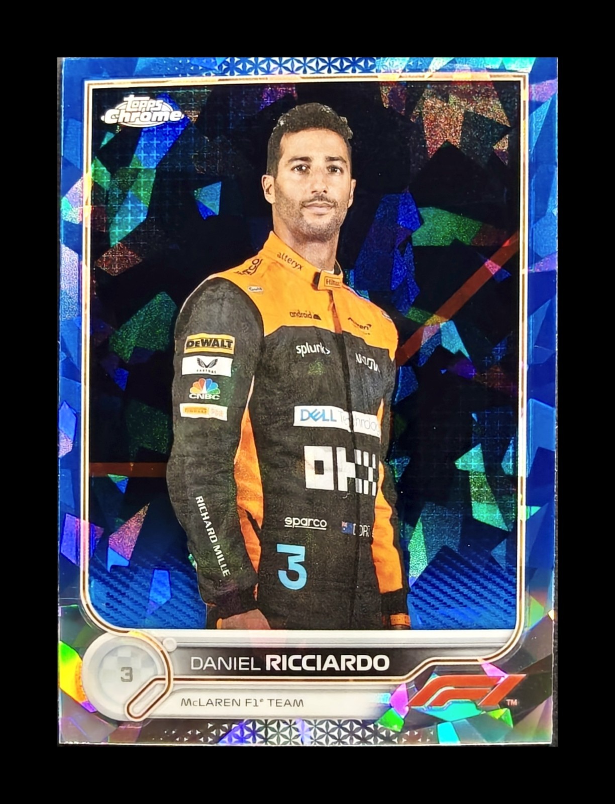 2022 Topps Chrome Sapphire F1 Daniel Ricciardo F1 Racers Insert #37 McLaren