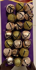 CHRISTMAS Jingle Bells 1 1/4 inch 21 Piece Pack