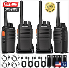 4 PACK Long Range Walkie Talkie 100 Mile Two Way Radio Charge Headset Waterproof