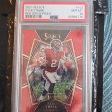 Panini 2021 Select Kyle Trask #163 Red Disco Prizm RC /49 PSA 10