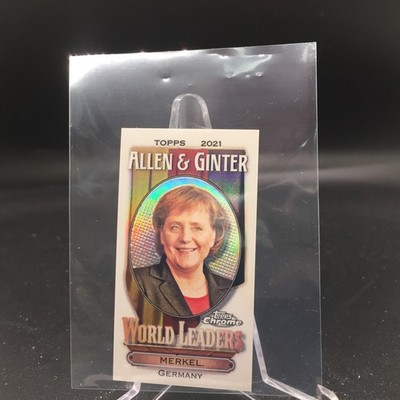 Angela Merkel 2021 Topps Allen & Ginter Chrome Mini World Leaders MWL-1