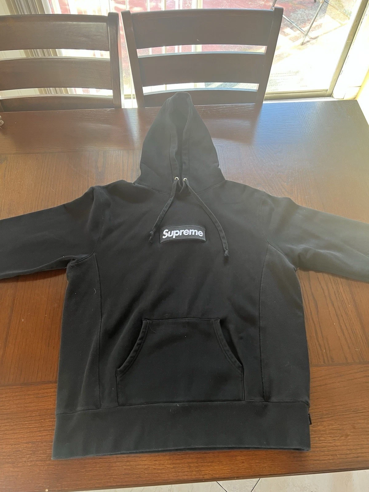 Sweat à capuche Supreme Box Logo Extra Large XXL Noir
