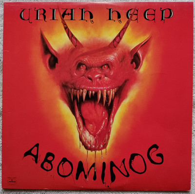 NEAR MINT URIAH HEEP ''ABOMINOG'' LP VINYL 1982 MERCURY SRM-1-4057