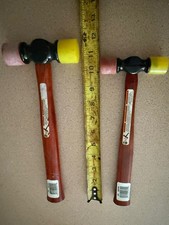 (2) Vintage Craftsman 8 oz and 12 oz Soft Face Hammer Hickory Handle USA
