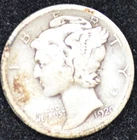 1920-S VERY GOOD Mercury Dime, 90% SILVER!