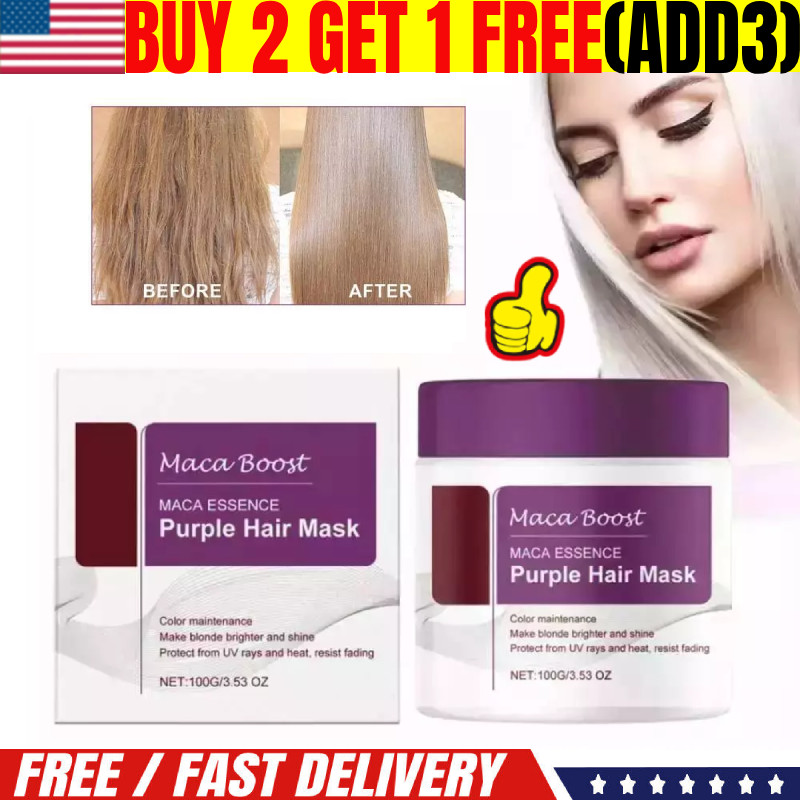 New 100G Karseell Purple Hair Mask 100g Maca Essence Deep Nourish Brighten'Hair~
