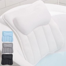 Bath Pillow for Tub, 6 Strong Suction Cups, 4D Mesh FlexComfort Hea