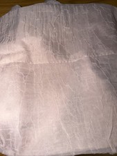 No. 918 Crushed Voile Sheer Rod Pocket Curtain Panel, Wisper, No Tag 51" x 84"