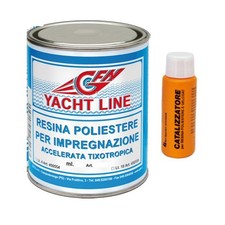 RESINA LIQUIDA POLIESTERE DA  750 ML ACCESSORI MANUTENZIONE BARCA NAUTICA