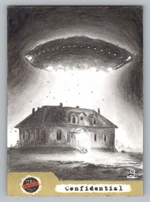 UFO: 2 Legend And Lore. Giovanni Cima Spaceship Sketch Card. Long Dog Cards 2025