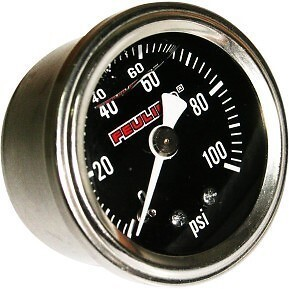 #ad Feuling 9043 Black 1.5quot; Oil Pressure Gauge — Back Port for Harley $37.95
