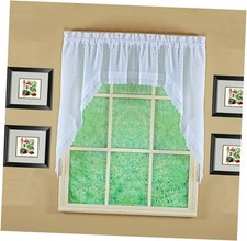 , Ribbon Eyelet Swag 38", 60" W x 38" L 60"W x 38"L Pack of 1 White