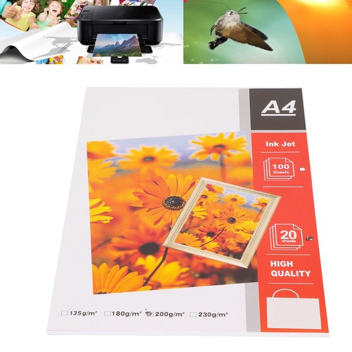 20x Matte Photo Paper Paper 8.3x11.7in Glossy Waterproof High Lig NEW - Zdjęcie 7 z 12