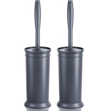 Toilet Brush and Holder 2 Pack, Toilet Bowl Brush with Extra Long Handle, Toilet