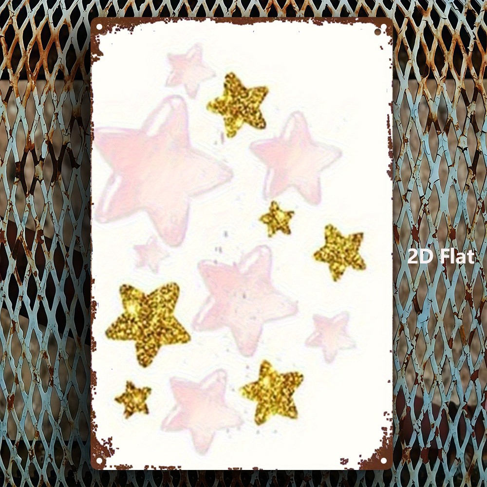 Arte de pared de metal con patrón de estrellas lindo de belleza para decoración de bodas y fiestas en el hogar