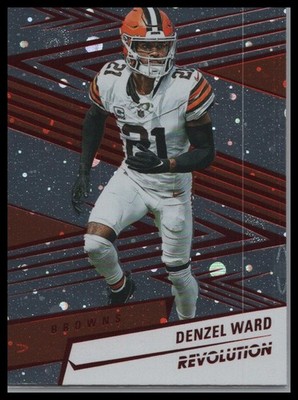 2025 Panini Revolution #166 Denzel Ward Red Cosmo