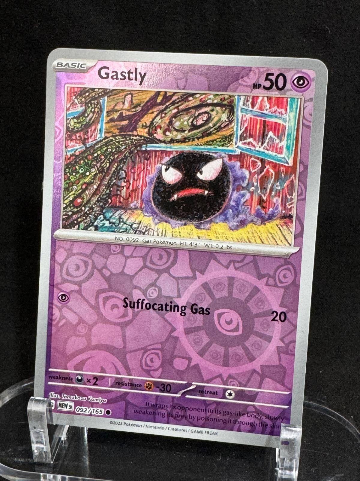 Gastly 092/165 Common 151 Pokemon Reverse Holo Near Mint