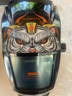 Sunstac Welding Helmet w/ Auto Darkening Large Viewing Screen 3.94''X3.27'' Solar