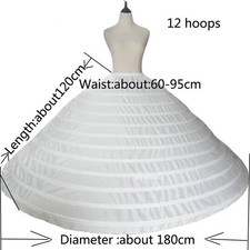 12 Hoops Bridal Petticoat Diameter 180 CM Ball Gown Wedding Dress Accessories