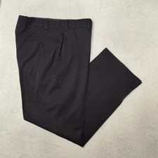 Brooks Brothers Pants Mens 36x30 Black Wool Flat Straight Dress Suit Work Canada