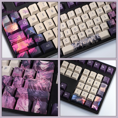 Gojo Satoru Keycaps Jujutsu Kaisen 2D Anime Fujoshi Fudanshi Spersonalizowane Ciche - Zdjęcie 7 z 10