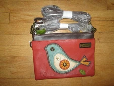 CHALA Mini Crossbody Bird Applique Bag Small Purse Rust Red Convertible *NWT