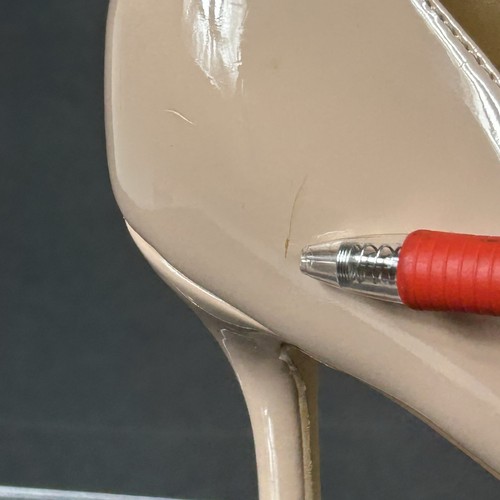 Nine West Womens Size 9 M Round Toe Pumps 3.5” Heel Slip On Wndanesa3 Nude Color - Picture 3 of 11