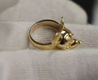 Vintage 14k Yellow Gold Official Disney Mickey Mouse Head Ring