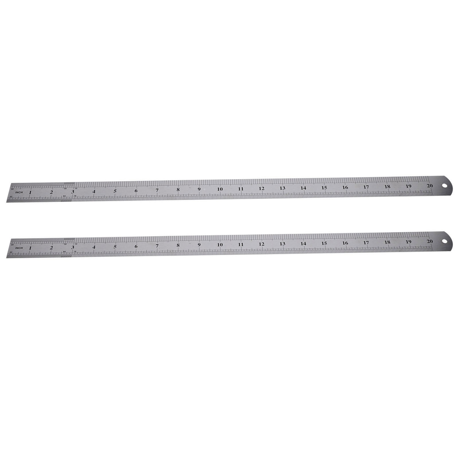 2Pcs Steel Ruler Woodworking Marking Locator Measuring Tape Tool DoubleSided Sca