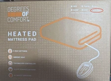 Degrees of Comfort Dual Control California King Heated Mattress Pad White