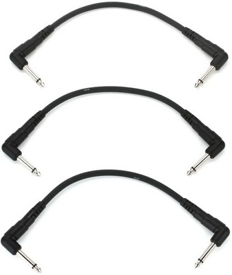 D'Addario PW-CGTP-305 Classic Series Patch Cable - 6'' (3-pack)