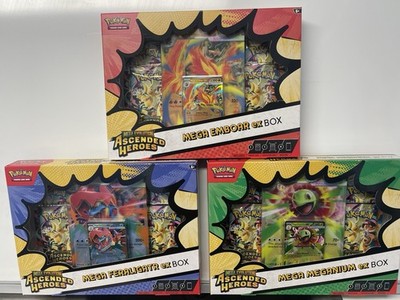 Pokemon Mega Evolution Ascended Box Factory Sealed Brandneu (Alle 3 Releases) 