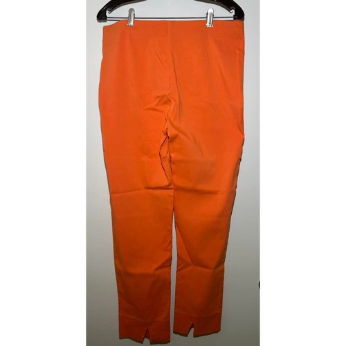 Pantaloni alla caviglia GRETCHEN SCOTT arancione mandarino viscosa tinta unita pull-on donna XL - Foto 3 di 6