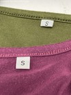 Women's Jumpsuit Set Olive Green Jogger & Plum Wide Leg Rayon Blend Pockets Sz S — photo 2
