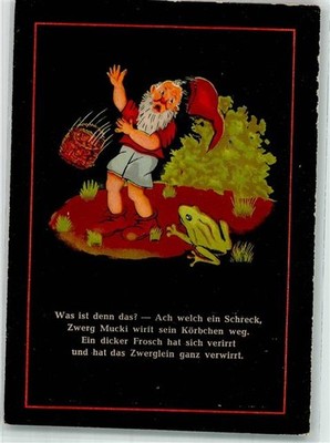 39893251 - Zwerg ist erschrocken Rowa Bildkarte Nr. 12 Frosch