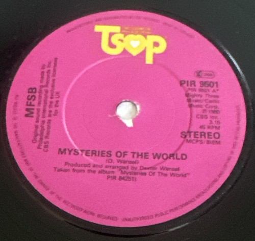 MFSB ~ Mysteries Of The World 1980 7” Philadelphia/ TSOB EX / M - Picture 3 of 6