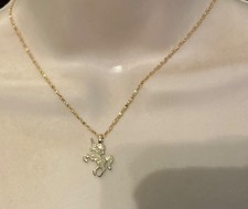 Beautiful Gold Plated Magical Unicorn Pendant On 14 GF 16  Chain Necklace
