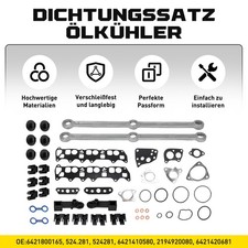 Dichtsatz Dichtungsset Ölkühler Reparatur OM642 Für Mercedes W164 W203 W204 W211
