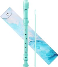 Recorder Instrument for Beginner Kids Adults,8-Hole Soprano Mint/Turquoise
