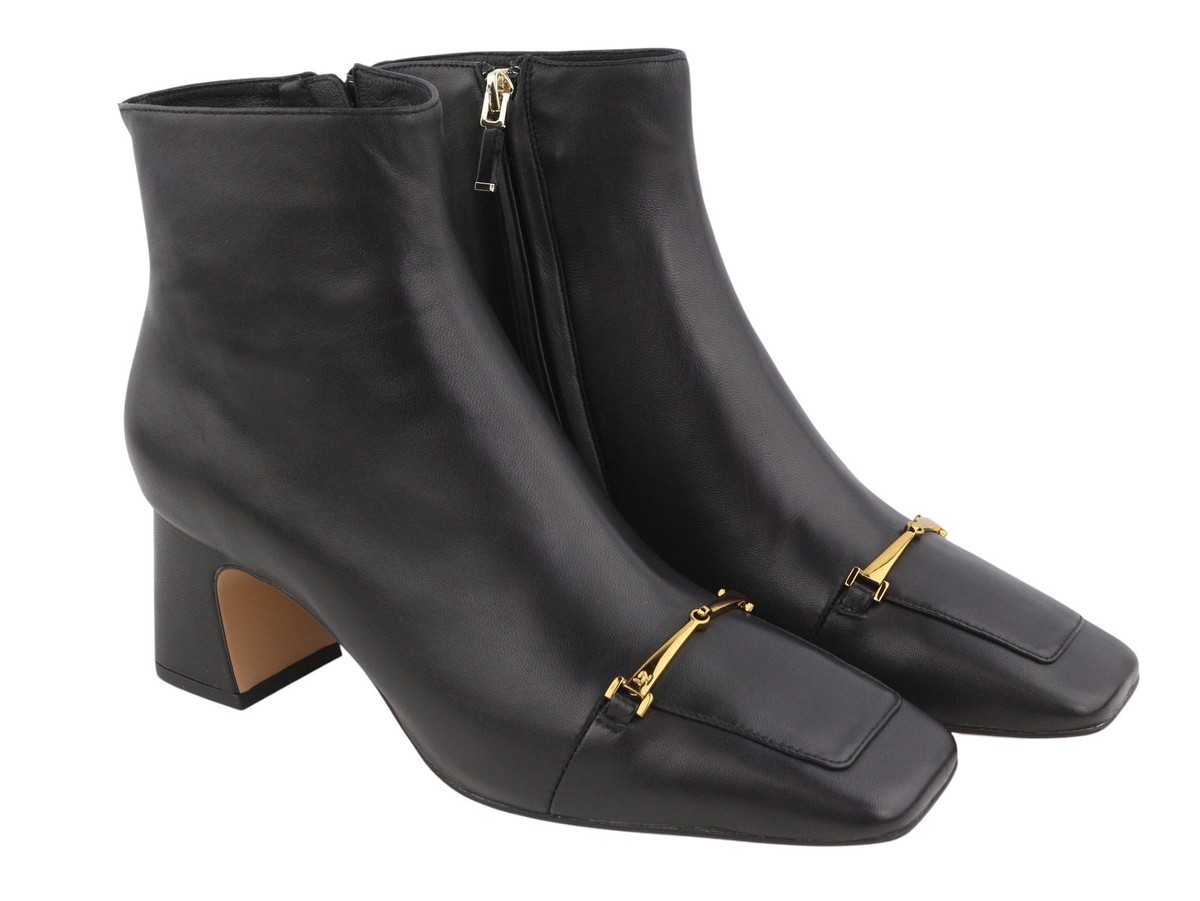 LOLA CRUZ Lorey Women Boots EU41 Black Leather Square Toe Ankle